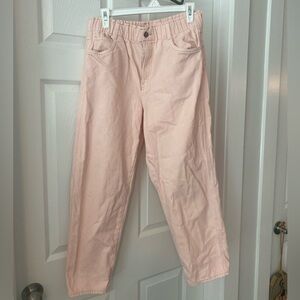H&M Light Pink Jeans with Elastic Waist - Size 10